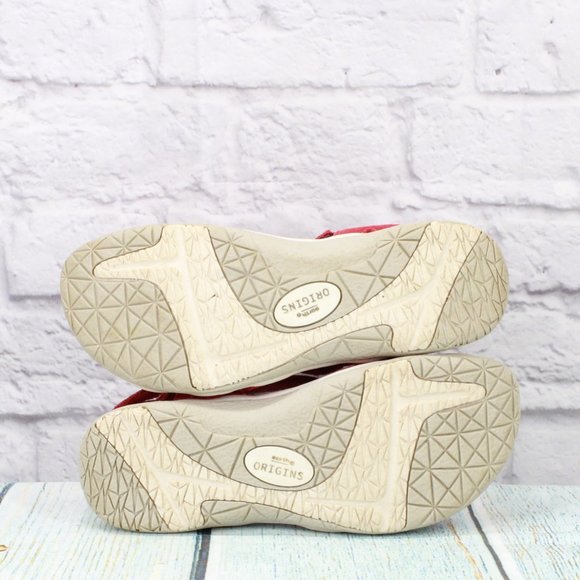 Earth Origins Sammie Red Suede Open Toe Adjustable Strappy Sandals Size 7 M - Picture 6 of 9